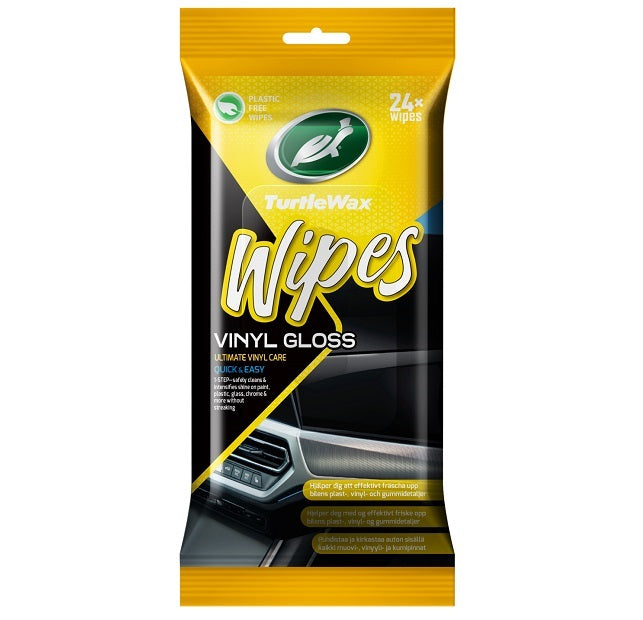 TURTLE WAX VINYL GLOSS WIPES FLATPACK