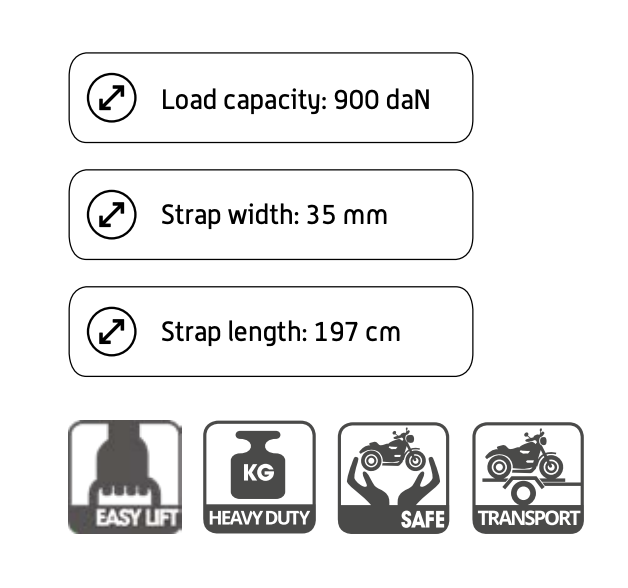 Ace bikes spændestropper “Deluxe Duo” "Godkendt til transport i EU"