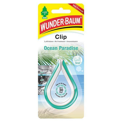 WUNDERBAUM CLIP Luftfrisker "Ocean Paradise" - lfmotoroptimering.dk